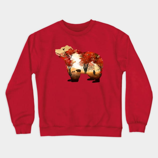 Bears in the Woods Crewneck Sweatshirt by DVerissimo